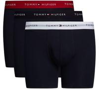 Tommy Hilfiger Calzoncillos bóxer Hombre Pack de 3 de algodón, Multicolor (Primary Red/White/Desert Sky), S
