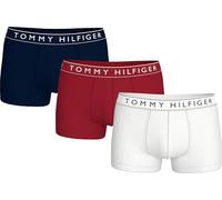 Tommy Hilfiger Calzoncillos bóxer Hombre Pack de 3 Trunks con logotipo en la cintura, Multicolor (Th Wht/ Med Red/ Dsrt Sky), XL