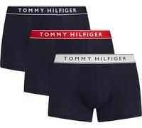 Tommy Hilfiger Calzoncillos bóxer Hombre Pack de 3 Trunks con logotipo en la cintura, Multicolor (Th Wht/ Med Red/ Dsrt Sky), S