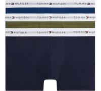 Tommy Hilfiger Calzoncillos bóxer Pack de 3 Hombre Trunks con Logotipo en la Cintura, Multicolor (Arm Grn/WDG BLU/Ptch BLU), L