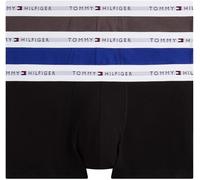 Tommy Hilfiger Calzoncillos bóxer Pack de 3 Hombre Trunks con logotipo en la cintura, Multicolor (Blk/Drk Ash/Wdg Blu), S
