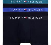 Tommy Hilfiger Calzoncillos bóxer Pack de 3 Hombre Trunks con Logotipo en la Cintura, Multicolor (D Sky/Fmy Ocn/Nob BLU), S