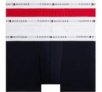 Tommy Hilfiger Calzoncillos bóxer Pack de 3 Hombre Trunks con Logotipo en la Cintura, Multicolor (Desert Sky/White/Primary Red), L