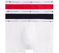 Tommy Hilfiger Calzoncillos bóxer Pack de 3 Hombre Trunks con Logotipo en la Cintura, Multicolor (Desert Sky/White/Primary Red), L