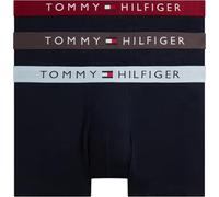 Tommy Hilfiger Calzoncillos bóxer Pack de 3 Hombre Trunks con Logotipo en la Cintura, Multicolor (Drk Ash/Brzy BLU/Rouge), XL