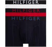 Tommy Hilfiger Calzoncillos bóxer Pack de 3 Hombre Trunks con Logotipo en la Cintura, Multicolor (Med Red/TH Whte/Des Sky), M