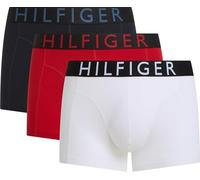 Tommy Hilfiger Calzoncillos bóxer Pack de 3 Hombre Trunks con Logotipo en la Cintura, Multicolor (Med Red/TH Whte/Des Sky), S
