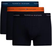 Tommy Hilfiger Calzoncillos bóxer Pack de 3 Hombre Trunks con Logotipo en la Cintura, Multicolor (Mid Turq/Orange Thunder/Des Sky), S