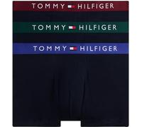 Tommy Hilfiger Calzoncillos bóxer Pack de 3 Hombre Trunks con Logotipo en la Cintura, Multicolor (ORN Grn/DP Rge/WDG BLU), S