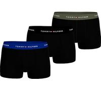 Tommy Hilfiger Calzoncillos bóxer Pack de 3 Hombre Trunks con Logotipo en la Cintura, Multicolor (WDG BLU/Blk/Utlty OLV), XXL