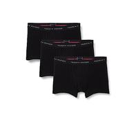 Tommy Hilfiger Calzoncillos bóxer Pack de 3 Hombre Trunks con Logotipo en la Cintura, Negro (Black/Black/Black), XL