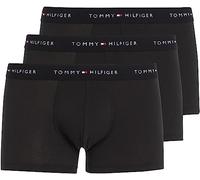 Tommy Hilfiger Calzoncillos bóxer Pack de 3 Hombre Trunks con Logotipo en la Cintura, Negro (Black/Black/Black), L