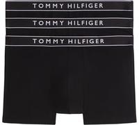 Tommy Hilfiger Calzoncillos bóxer Pack de 3 Hombre Trunks con Logotipo en la Cintura, Negro (Blk/Blk/Blk), XL