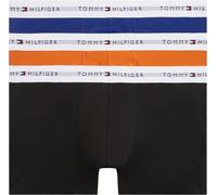 Tommy Hilfiger Calzoncillos bóxer Pack de 3 Hombre Trunks con Logotipo en la Cintura, Negro (Reg BLU/Bon Org/Blk), XL