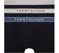 Tommy Hilfiger Calzoncillos bóxer Pack de 3 Hombre Trunks de algodón elástico, Negro (Ple Pnk/Ant Slver/Aeg Sea), XS