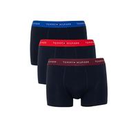 Tommy Hilfiger Calzoncillos bóxer Trunks Hombre Pack de 3 con Cintura con Logotipo, Negro (Bright Blue/Deep Crim/Deep Rouge), S
