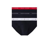 Tommy Hilfiger Calzoncillos hip briefs Pack de 3 Hombre con logotipo en la cintura, Multicolor (Des Sky/Primary Red/White), M