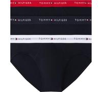Tommy Hilfiger Calzoncillos Hip Briefs Pack de 3 Hombre con Logotipo en la Cintura, Multicolor (Des Sky/Primary Red/White), XL