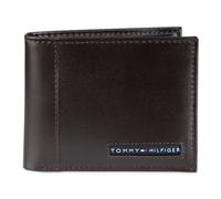 Tommy Hilfiger Cambridge Passcase cartera con tarjetero extraíble de cuero - Marrón - talla única