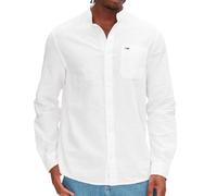 Tommy Hilfiger - Camisa blanca para hombre TJM Linen, blanco, XXL