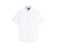 Tommy Hilfiger Cl Linen Blend Solid SS RF Sht MW0MW42450 - Camiseta para Hombre, Color Blanco, Talla L