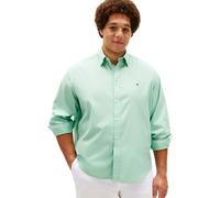 Tommy Hilfiger Camisa BT-Flex de Popelina Lisa RF para Hombre, B MW0MW39900 L/S, Verde, 4XL