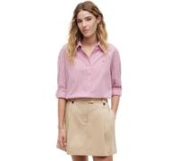 Tommy Hilfiger Camisa Cuadrada de Popelina de Verano para Mujer, WW0WW49940, Color Rosa (Rayas múltiples), 44