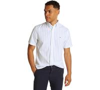 Tommy Hilfiger Flex Poplin STP Shirt S/S Mw0Mw37551 Camisa, Blue (Sweet Blue/Optic White), S para Hombre
