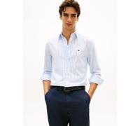 TOMMY HILFIGER Camisa de popelina de corte estándar. Color Rayas Azul Claro
