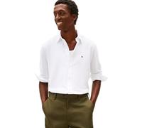 Tommy Hilfiger Camisa de Punto piqué para Hombre, Peso Pluma, MW0MW41690, Talla L, Color Blanco, Blanco (Blanco), L