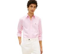 Tommy Hilfiger Camisa Flex de Popelina a Cuadros para Hombre, Mw0Mw37548, Rosa, S