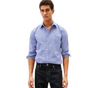Tommy Hilfiger Camisa Flex Poplin Big Gingham RF MW0MW41713 L/S, Azul, M, Azul (Wedge Blue/Check), M