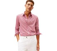 Tommy Hilfiger Camisa Flex Poplin Big Gingham RF MW0MW41713 L/S para Hombre, Color Rojo, Talla L, Rojo (Rojo Medio/Cuadros), L