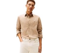 Tommy Hilfiger Camisa Flex Poplin Solid RF MW0MW37550 L/S para Hombre, Color Beige, XXL, Beige (Coastal Taupe), XXL