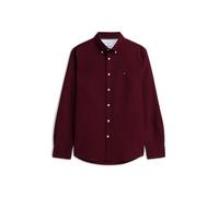 Tommy Hilfiger Camisa Oxford RF Solid Heritage Mw0Mw35774 para Hombre, Talla L/S, Color borgoña/borgoña, Talla M