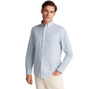 Tommy Hilfiger Camisa Hombre Flex Poplin Classic Regular Fit, Multicolor (Nouveau Green / Multi), S