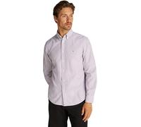 Tommy Hilfiger Camisa Hombre Flex Poplin Classic Regular Fit, Multicolor (Regatta Red/Multi), L