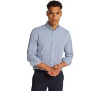 Tommy Hilfiger Camisa Hombre Flex Poplin Gingham Regular Fit, Multicolor (Wedge Blue / Optic White), XL