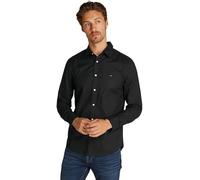 Tommy Hilfiger Camisa Hombre Flex Poplin Kent Collar Camisa Business, Negro (Black), 3XL