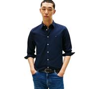 Tommy Hilfiger Camisa Hombre Flex Poplin Kent Collar Slim Fit, Azul (Desert Sky), XS