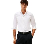 Tommy Hilfiger Camisa Hombre Flex Poplin Kent Collar Slim Fit, Blanco (White), XL