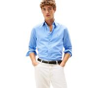 Tommy Hilfiger Camisa Hombre Flex Poplin Micro Gingham Regular Fit, Azul (Sweet Blue/Check), L