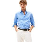 Tommy Hilfiger Camisa Hombre Flex Poplin Micro Gingham Regular Fit, Azul (Sweet Blue/Check), XXL