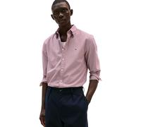 Tommy Hilfiger Camisa Hombre Flex Poplin Micro Gingham Regular Fit, Rojo (Deep Rouge/Check), XL