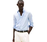 Tommy Hilfiger Camisa Hombre Flex Poplin Mini Print Regular Fit, Azul (Cloudy Blue), M