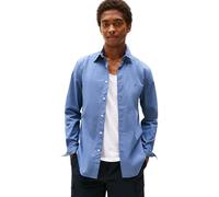 Tommy Hilfiger Camisa Hombre Flex Poplin Mini Print Regular Fit, Azul (Preppy Navy), L