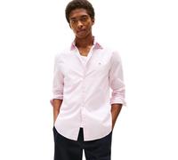 Tommy Hilfiger Camisa Hombre Flex Poplin Mini Print Regular Fit, Rosa (Pink Lily), L