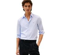 Tommy Hilfiger Camisa Hombre Flex Poplin Mini Print Slim Fit, Azul (Sweet Blue/Allover), M