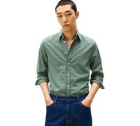 Tommy Hilfiger Camisa Hombre Flex Poplin Mini Tartan Regular Fit, Verde (Ornamental Green/Check), L
