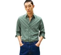 Tommy Hilfiger Camisa Hombre Flex Poplin Mini Tartan Regular Fit, Verde (Ornamental Green/Check), M